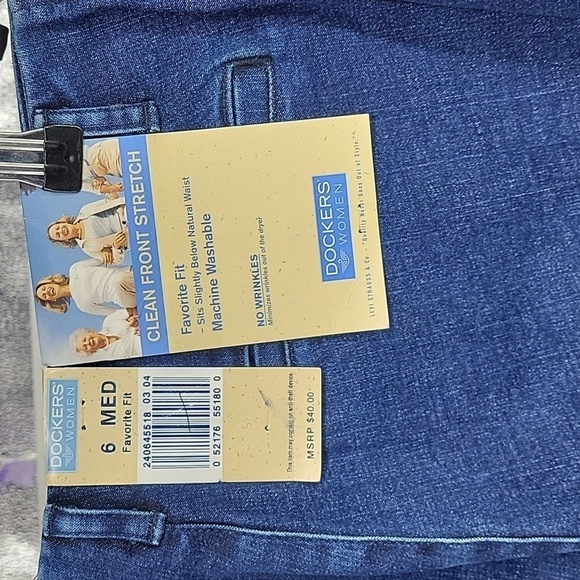 DOCKERS Womens Denim Clean Front Favorite Fit Size 6 - Picture 6 of 10